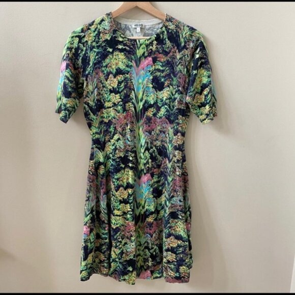 Kenzo Paris Dress Watercolor Green Small - Picture 4 of 9